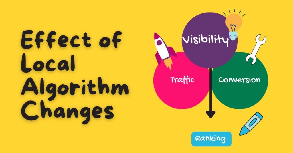 Local SEO algorithm changes impacting visibility, traffic, conversion, and rankings