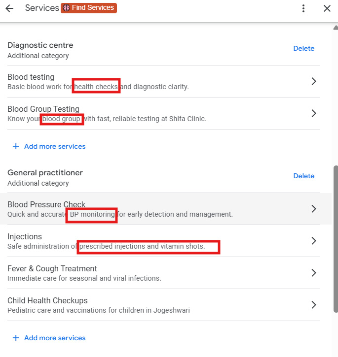 Use the Products section if you sell physical goods, and add images for each product.
